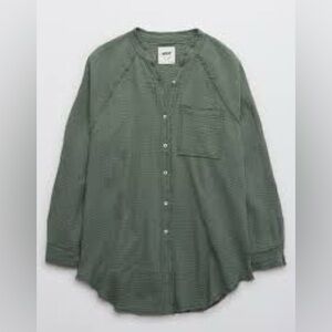 Aerie Gauzy Coverup Shirt